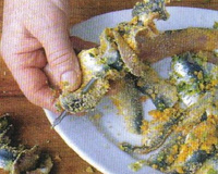 brochette de sardines panées