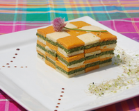 Une présentation originale de purée de légumes, peu calorique pour une entrée.