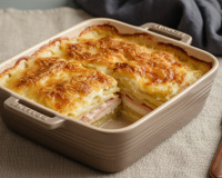 Retour en enfance assuré avec ce gratin de pommes de terre au poulet façon Dauphinois