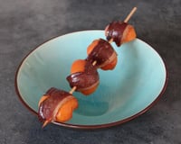 Brochette aux abricots et magret