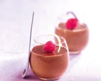 Mousse au chocolat noir et framboise