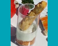 Verrines au roquefort - spéculoos et sa cuillère
