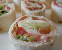 Wrap saumon fumé & crudités