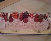 Bûche de Noël façon bavaroise aux fruits rouges