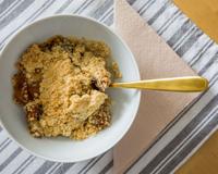 Le crumble aux pommes est un dessert typiquement britannique. Il se sert tiède avec une boule de glace, ou, pour faire comme les britanniques avec de la custard,…