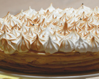 Gâteau de crêpes façon tarte au citron meringuée