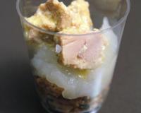 Je vous présente ma verrine péché mignon (j'avoue le fois gras, j'peux pas résister). Un mélange de saveurs et de textures à…