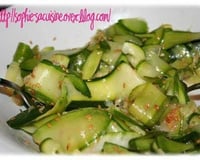 Tagliatelles de courgettes au sésame grillé