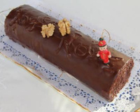 Bûche de Noël aux noix