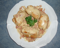 Paupiettes de dinde à la carbonara