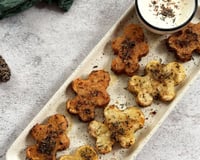 Frites de pomme de terre et patate douce de Noël