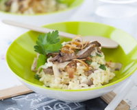 Risotto d'agneau aux champignons