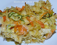 Gratin de farfalle aux légumes