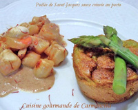 Poêllée de Saint-Jacques, sauce crémée au Porto