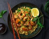 Riz sauté aux crevettes