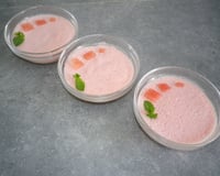 Mousse de pastèque à la menthe et grenadine