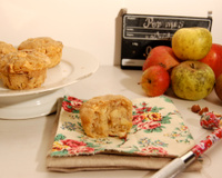 Muffins pommes et noisettes, fourrés de pâte à tartiner
