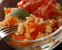 Risotto au potiron, sauge et coppa