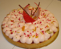 Tarte au pamplemousse et à la rose