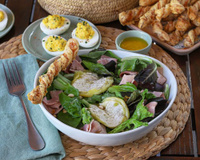 Salade au jambon et chèvre chaud : une recette d’automne facile et gourmande (parfaite quand il fait chaud)