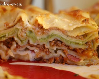 Lasagne maison avec sa couche de courgettes