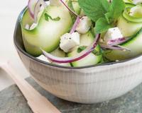 Une salade de courgettes très fraîche.