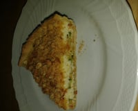 Tarte courgette, feta, crumble de parmesan