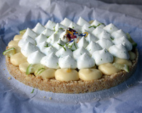 Tarte citron vert- basilic