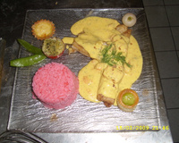 Filet de sole au safran et tomate cerise