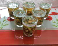 Verrine de poulet gelée