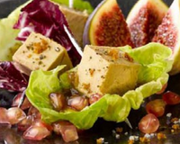 Petites bouchées de Foie Gras en cœur de salade