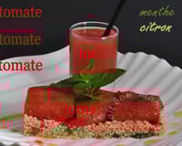 Tomate à la tomate : Semi-confite, gelifiée et taboulé menthe citron