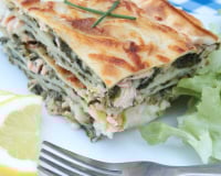 Lasagnes au saumon et aux épinards