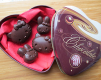 Chocolats maison cœur à la fraise