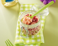 Semoule aux betteraves et saumon