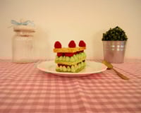 Mille-feuilles pistache framboise