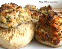 Champignons de paris farcis au jambon