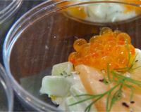 Verrines tarator au saumon