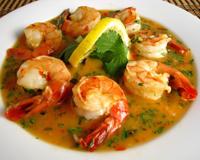 Il s'agit d'un plat de gambas à base de jus et zestes de citron avec un touche d'huile d'olive pour plus de saveur ...