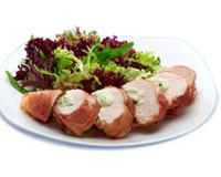 Poulet au pesto avec jambon de Parme