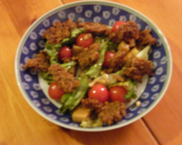 Salade très sophistiquée et actuelle mais qui change vraiment des salades classiques.