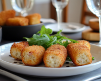 Croquettes de purée, jambon, gruyère