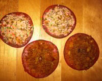 Tomate à la provençale et son duo de farce : biscotte et son d'avoine