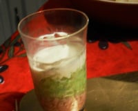Verrine jambon, concombre et fromage