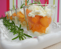Verrine de chèvre aux abricots