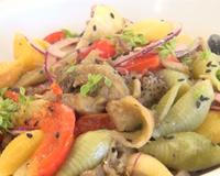 Une salade de pâtes aux légumes, une salade vite prête mais savoureuse...