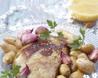 Une recette autour de la Ratte du Touquet par le chef étoilé Christian Germain du Relais Châteaux du Château de Montreuil à Montreuil-sur-Mer.