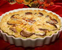 Tarte à l'andouille de Vire aux pommes et au camembert