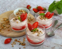 Mousse à la fraise express sans gélatine