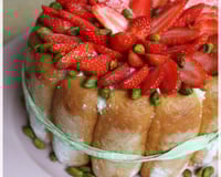 Charlottes aux fraises à la pistache